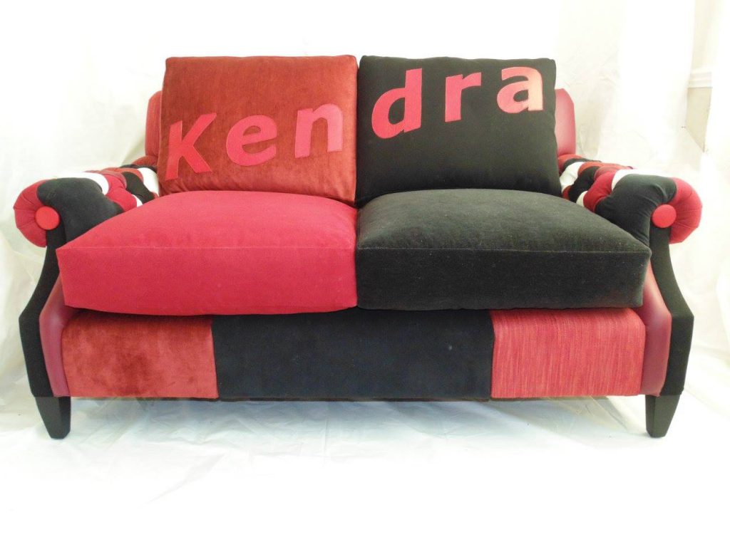 Red and black fun family sofa